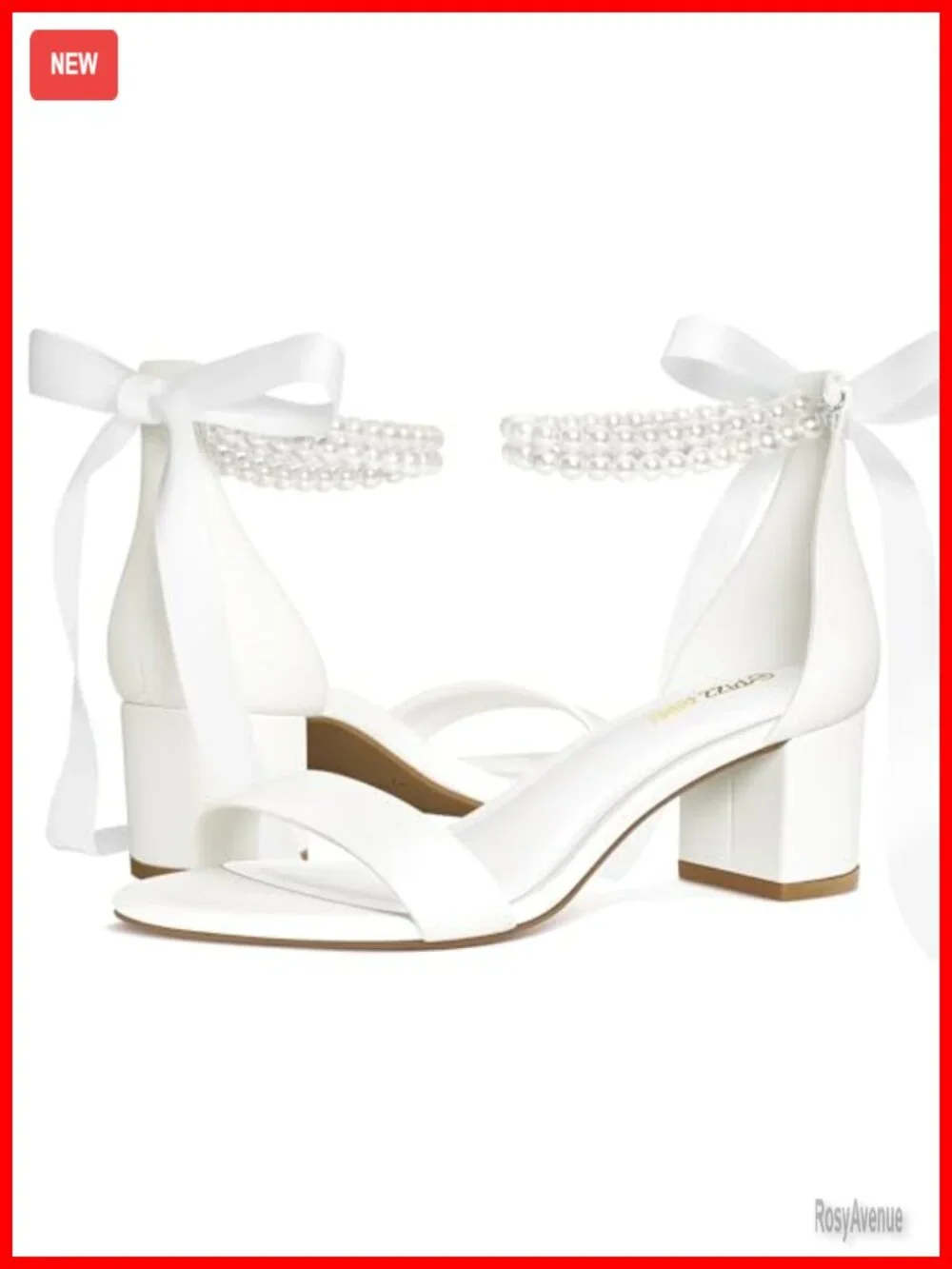 Women's 2 Inch Chunky Heel Sandals Open Toe Ankle Strap Bow